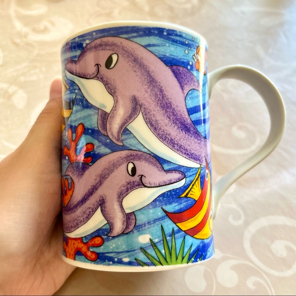 Aquabatics Ocean Design Mug by Jane Brookshaw (Dunoon Made in England)